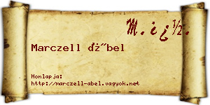Marczell Ábel névjegykártya