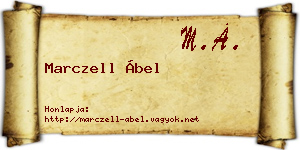 Marczell Ábel névjegykártya